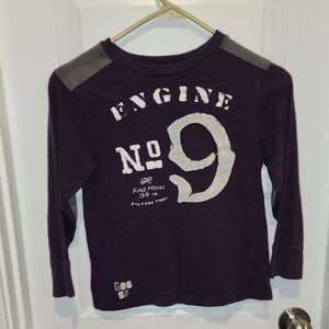 GAP Long Sleeve Tee in Purple and Gray with Vintage Style